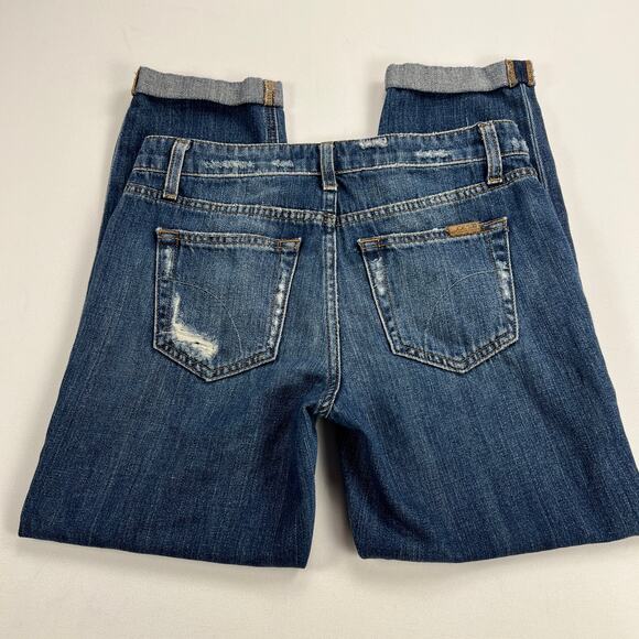 Joe's Jeans The Billie Boyfriend Slim Crop Japanese Denim Distressed Size 25 - Picture 6 of 13